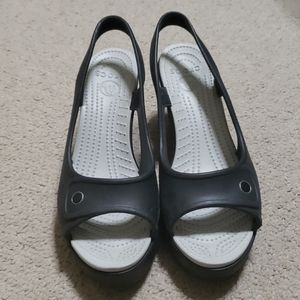 Like New Crocs Havana Slingback Wedge Sandal